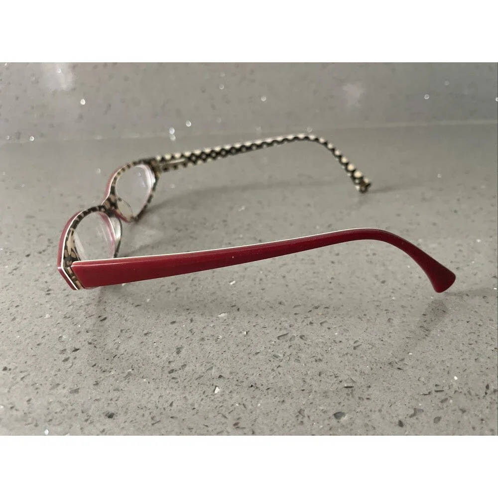 Hilary Duff Designer Eyeglass Frames ONLY 52-18-145 121085 044 red full rim y2k